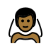 man with veil: medium-dark skin tone on OpenMoji