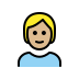 person: medium-light skin tone, blond hair on OpenMoji