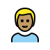 man: medium skin tone, blond hair on OpenMoji