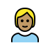 person: medium skin tone, blond hair on OpenMoji