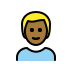man: medium-dark skin tone, blond hair on OpenMoji