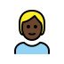person: dark skin tone, blond hair on OpenMoji