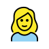 woman: blond hair on OpenMoji