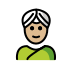 woman wearing turban: medium-light skin tone on OpenMoji