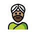 man wearing turban: medium skin tone on OpenMoji