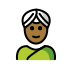 woman wearing turban: medium-dark skin tone on OpenMoji