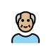 old man: medium-light skin tone on OpenMoji
