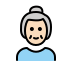 old woman: light skin tone on OpenMoji