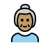 old woman: medium skin tone on OpenMoji