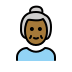 old woman: medium-dark skin tone on OpenMoji