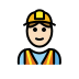 construction worker: light skin tone on OpenMoji