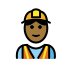 construction worker: medium-dark skin tone on OpenMoji