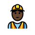 construction worker: dark skin tone on OpenMoji