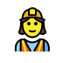 woman construction worker on OpenMoji
