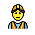 man construction worker on OpenMoji