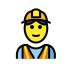 construction worker on OpenMoji