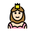 princess: light skin tone on OpenMoji