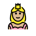 princess: medium-light skin tone on OpenMoji