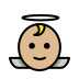 baby angel: medium-light skin tone on OpenMoji