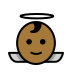 baby angel: medium-dark skin tone on OpenMoji