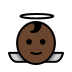 baby angel: dark skin tone on OpenMoji