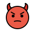 angry face with horns on OpenMoji
