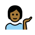 person tipping hand: medium-dark skin tone on OpenMoji