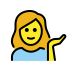woman tipping hand on OpenMoji