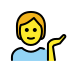 person tipping hand on OpenMoji