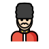 man guard: light skin tone on OpenMoji