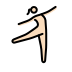 woman dancing: light skin tone on OpenMoji