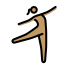 woman dancing: medium skin tone on OpenMoji