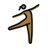 woman dancing: medium-dark skin tone on OpenMoji