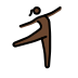 woman dancing: dark skin tone on OpenMoji