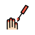nail polish: light skin tone on OpenMoji