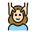 woman getting massage: light skin tone on OpenMoji