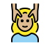 woman getting massage: medium-light skin tone on OpenMoji
