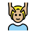 person getting massage: medium-light skin tone on OpenMoji