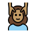 woman getting massage: medium skin tone on OpenMoji