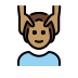 person getting massage: medium skin tone on OpenMoji