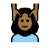 woman getting massage: medium-dark skin tone on OpenMoji
