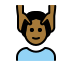 man getting massage: medium-dark skin tone on OpenMoji