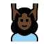 woman getting massage: dark skin tone on OpenMoji