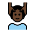 person getting massage: dark skin tone on OpenMoji