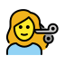 woman getting haircut on OpenMoji