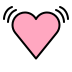 beating heart on OpenMoji