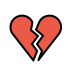 broken heart on OpenMoji