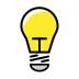 light bulb on OpenMoji