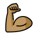 flexed biceps: medium skin tone on OpenMoji