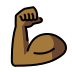 flexed biceps: medium-dark skin tone on OpenMoji